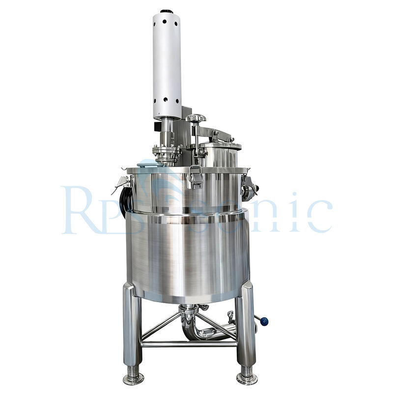 Ultrasonic mixing extraction homogenizer machine for cosmetic industry with 30L Jacketed stainless steel tank